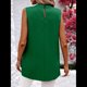 thumbnail image 4 of Camisetas Sin Mangas Informales de Negocios para Mujer, Atuendos de Verano Sin Mangas, Camisas de Trabajo Elegantes y de Moda de 2025. Verde XL, 4 of 8