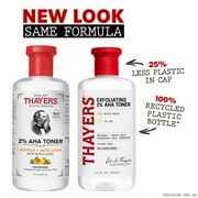 Thayers 2% AHA Exfoliating Toner, Smoothing and Pore Refining Skin Care for All Skin Types, 12 fl oz