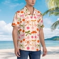 thumbnail image 5 of Daiia Cherries And Bows Hawaiian Shirt for Men Gentle Cotton Regular Short Sleeve Casual-XX-Large, 5 of 9