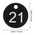 thumbnail image 2 of COMPUKAS 50PCS Key Identification Tags Black Waterproof Numbered Key Tag for Public Places, 2 of 8