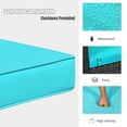 thumbnail image 6 of Gymax 3PCS Patio Wicker Rattan Conversation Set Outdoor Furniture Set w/ Turquoise Cushion, 6 of 10