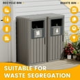 thumbnail image 3 of Bifanuo 42 Gallon Dual Bin Trash Can - 2-Pack Waterproof Outdoor/Indoor Recycling & Waste Bins, Heavy-Duty Resin Garbage Can for Patio, Kitchen, Commercial Use, 3 of 10