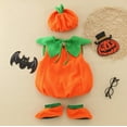 thumbnail image 5 of NIEWTR Toddler Baby Boy Fall Winter Outfits Letter Crewneck Pumpkin Print Sweatshirt Casual Pants 2Pcs Clothes Set (0-6 Months,A03-Orange), 5 of 9