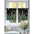 thumbnail image 4 of Black Christmas Sheer Curtains 45 Inch Length 2 Panels Set Window Treatments, Snowflake Xmas Christmas Tree Rod Pocket Semi Curtains for Living Room/Bedroom/Kitchen Décor, 104"W x 45"L, 4 of 7