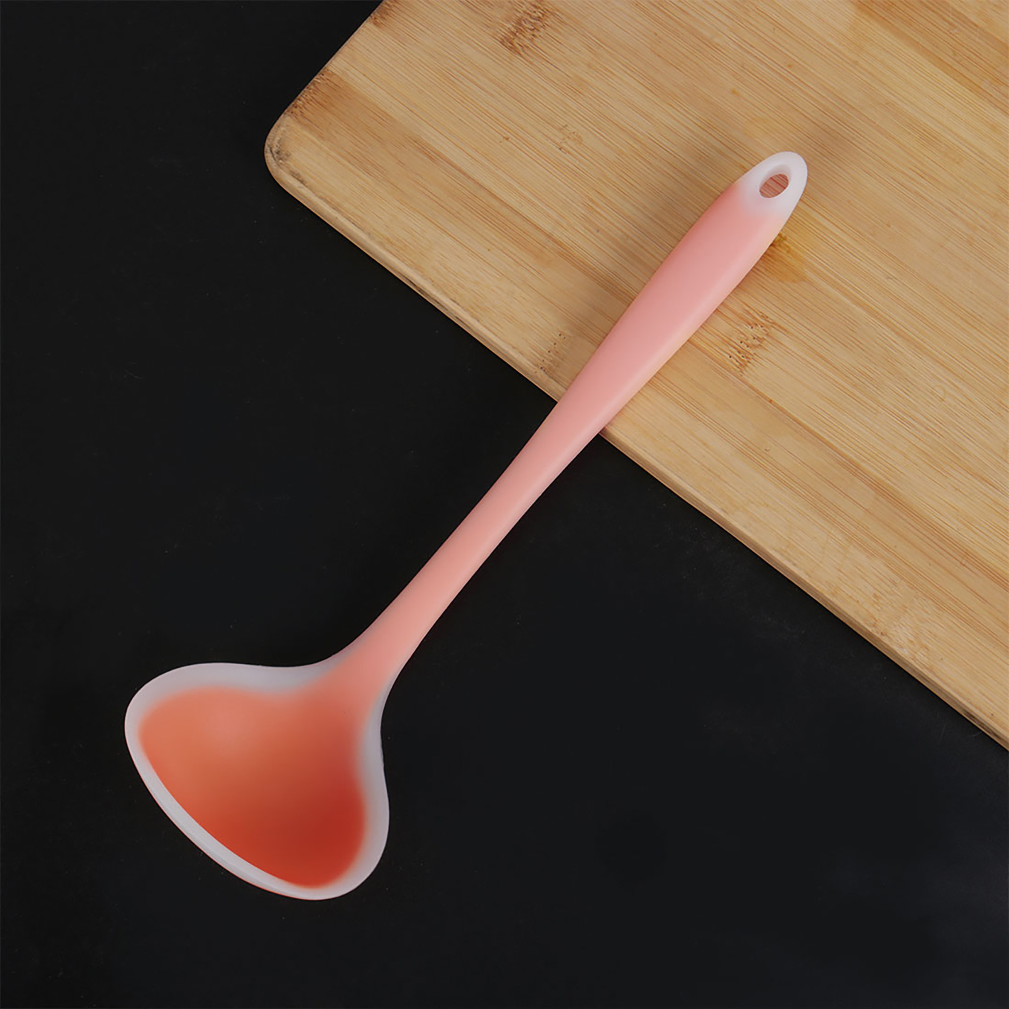 11.4 Inch Silicone Soup Ladle Spoon Restaurant Kitchen Scoop Utensil