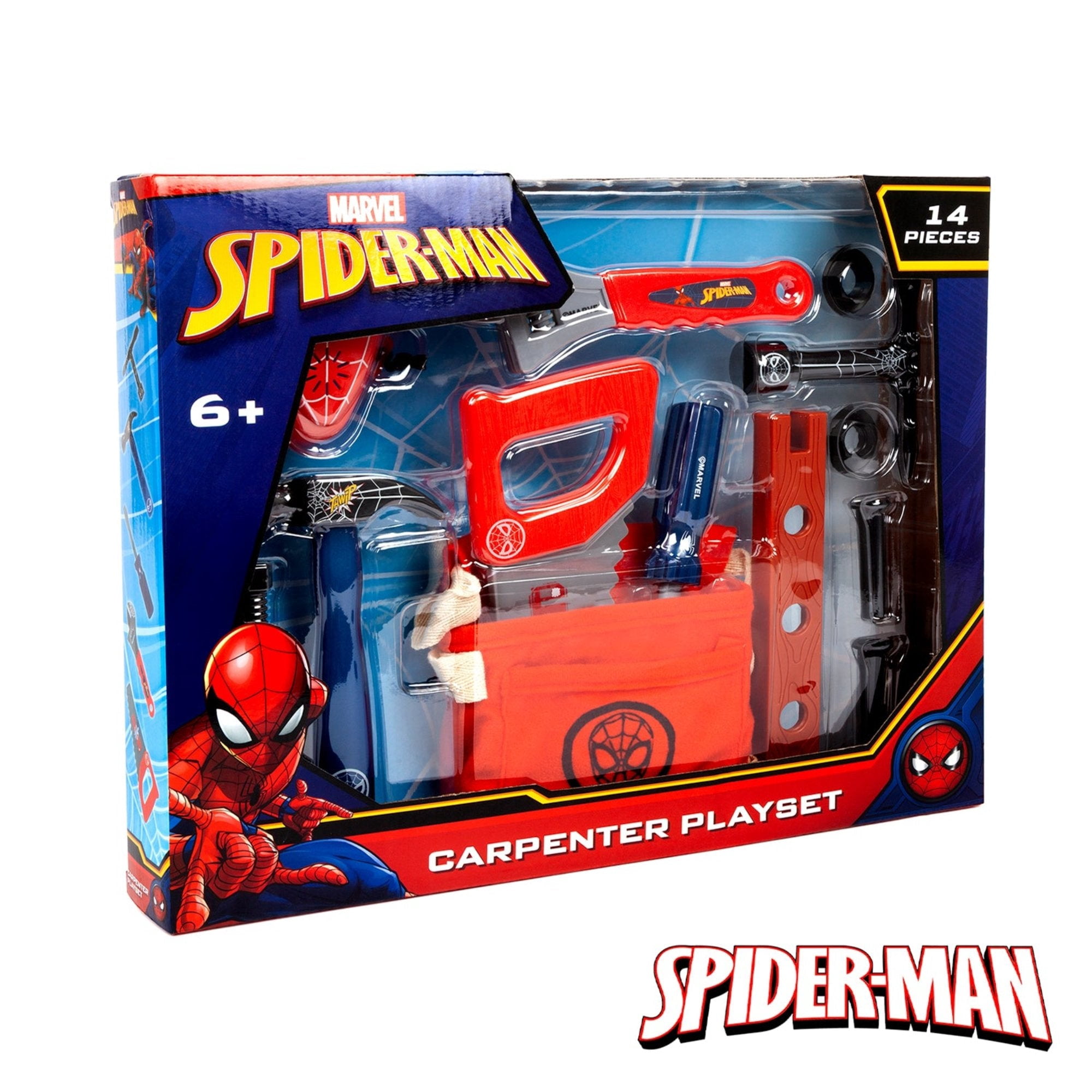 Spider-Man, Tool Bench Playset, 84 Accessories, Red - Walmart.com