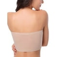 thumbnail image 2 of Women Plus Size Strapless Bra Bandeau Tube Removable Padded Top Stretchy, 2 of 4