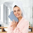 thumbnail image 3 of Premium Ultra Soft Cotton Facial Towels - 2-Pack, Highly Absorbent for Daily Skincare & Travel, Ideal Gift Set (Blue & White), 3 of 7