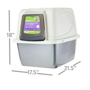 Vibrant Life Extra-Large Hooded Enclosed Cat Litter Box, White
