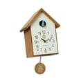 thumbnail image 3 of Reloj de pared de madera moderno colgante creativo con péndulo, decorativo, para comedor, fiesta, cocina, oficina, sala de estar, 3 of 8