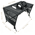 thumbnail image 2 of Breathable Mesh Pet Grooming Hammock, Detachable Stainless‑Steel Stand Work Table for Small‑Pet Trimming Care [Black], 2 of 5