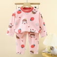 thumbnail image 2 of HCNTES Toddler Boy 2-piece Pajamas Sleepwear Pjs for Baby All-Weather Loungewear Outfits Set Long SleevePullover Tops and Pants Set for Kids(A01-Pink,18-24 Months), 2 of 5
