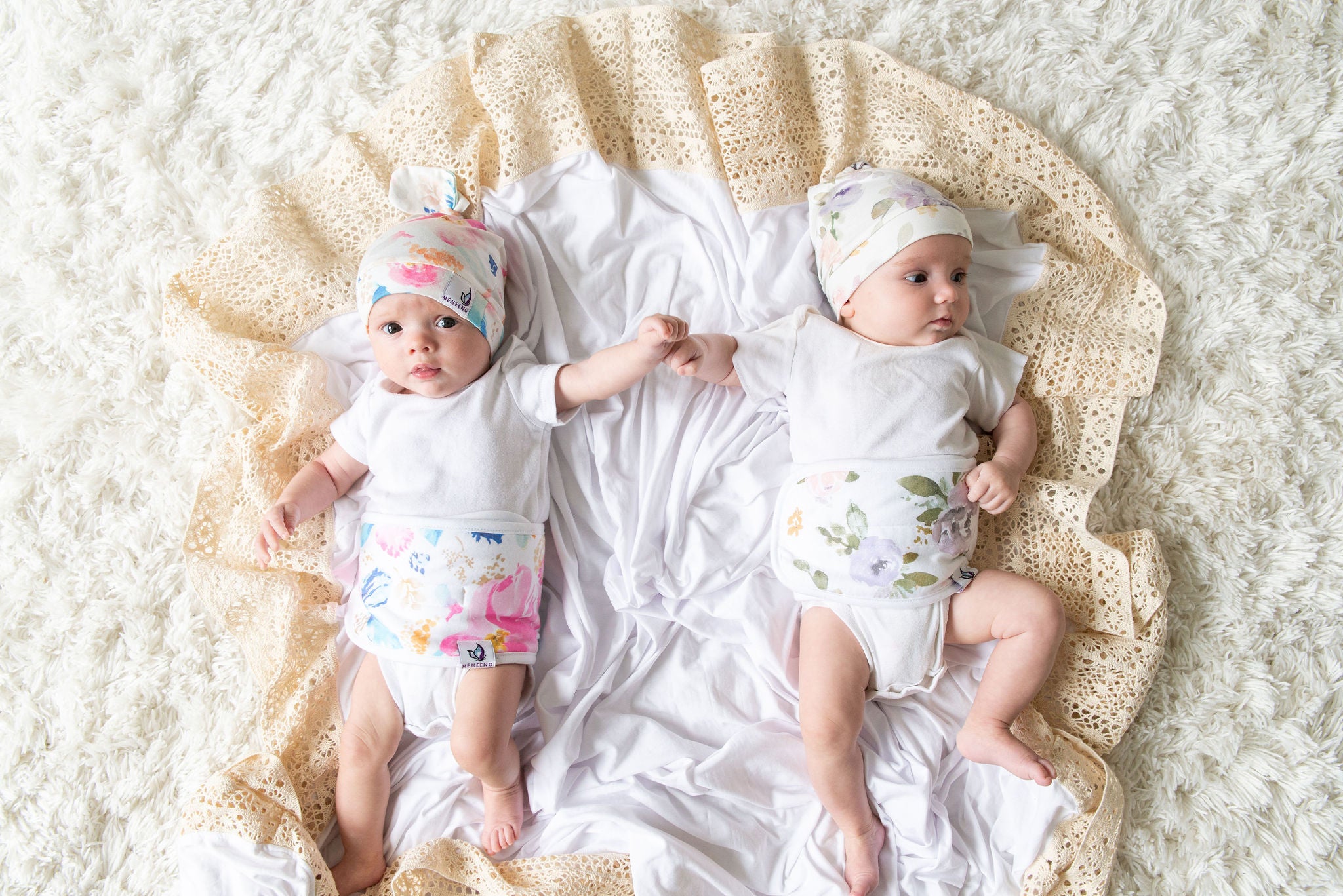 MEMEENO Belly Band Darling Organic Cotton Self-Warming Colic and Gas Relief for Fussy Newborn 1-Count One Size
