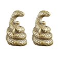 thumbnail image 1 of Handcrafted Snake Censer Incense Burner For Relaxation And Study Room Golden 2Set Versatile Design, 1 of 3