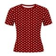 thumbnail image 4 of Uootdi Womens Y2K Short Sleeve Tops Cropped Flower Graphic Tee Shirt Vintage Aesthetic Floral Print Summer Tshirt Retro Color Block Slim Fit Tops Gift, 4 of 7