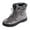 Grey, variant on Gyexs Snow Boots for Women Size 12, Womens Winter Shoes Wide Width, Lightweight, Hook & Loop, Hiking, Steel Toe, Outerwear, Black, Size 7