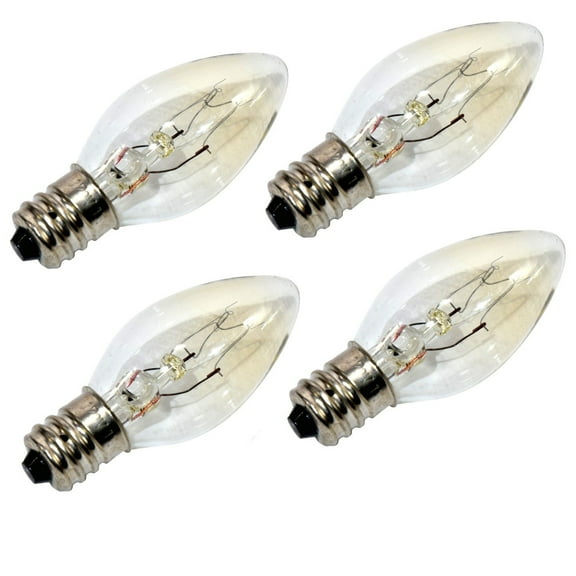 HQRP 4-Pack 15W 120V Light Bulbs for Dawhud Direct Plug-In Fragrance Wax Melt Warmers