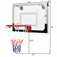 thumbnail image 2 of Gymax Over-The-Door Mini Basketball Hoop Includes Basketball & Hand Pump Indoor Sports, 2 of 10
