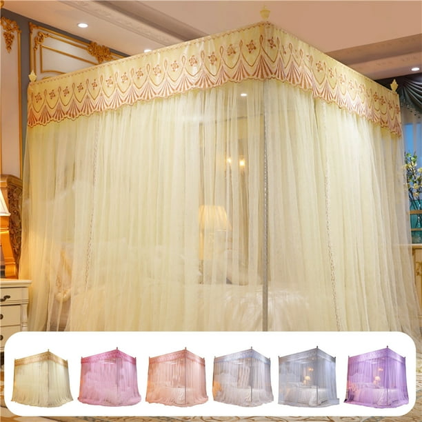 Toldo de red de poliéster estilo princesa para decoración y protección del dormitorio