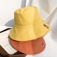thumbnail image 4 of Chapeau de Pêcheur Pliable Ours Letter Pattern Coton Casquette de Soleil Réglable pour les Femmes, 4 of 10