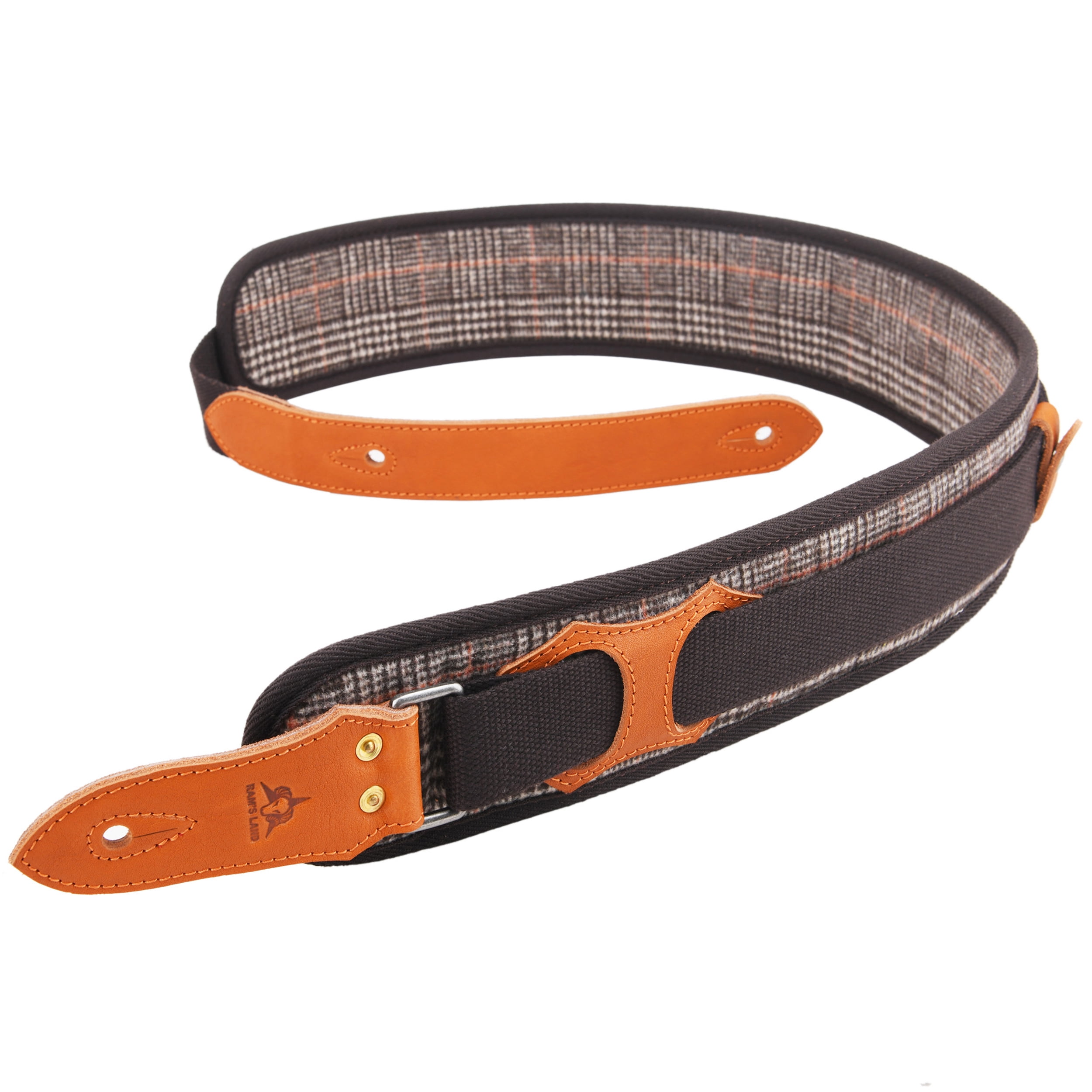 RAM'S LAND Adjustable Guitar Strap Handmade Leather Acoustic Electric Bass Guitar Straps