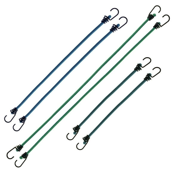 Coghlan's Bungee Cords 6 Pack with Assorted Colors and Sizes, In 12, 18, 24 inch length