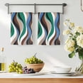 thumbnail image 3 of Green Blue Brown Moire Kitchen Towels Set of 1, Modern Abstract Art Absorbent Dish Towels for Kitchen, Microfiber Hand Towel, Quick Drying Tea Towel for Cleaning Decorative Dishcloths, 3 of 7