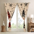 Christmas Dwarves Curtains for Living Room,Santa Claus Blackout