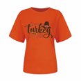 thumbnail image 4 of Tops Para Mujer Salir Tops Casual Mangas Cortas Estampado de Acción de Gracias Jersey Blusa Camiseta Odeerbi  ODB149891, 4 of 6