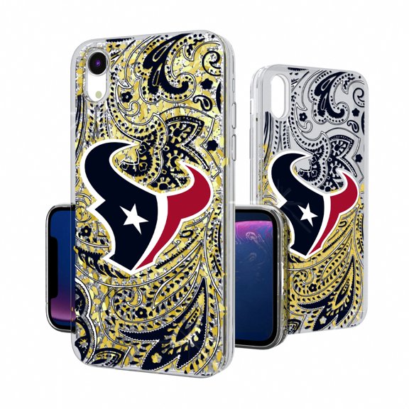 Houston Texans iPhone Paisley Design Glitter Case