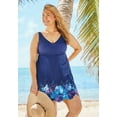 thumbnail image 5 of Swim 365 Women's Plus Size Floral Border Swim Dress, 5 of 5
