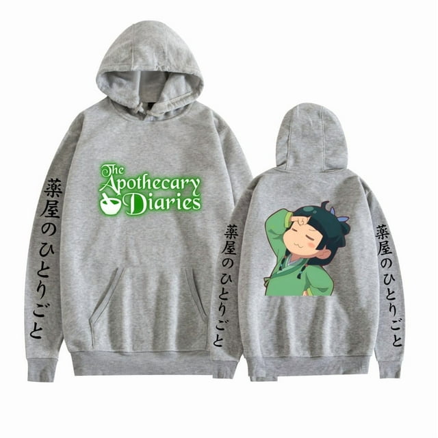 Leveorch New Anime MerchThe Apothecary Diaries Dunamic Drawstring Long Sleeve Unisex,M,Grey