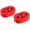 2PACKRed, variant on Rubber Exhaust Hanger,Muffler Exhaust System,Heavy Insulator Support Bushing Installation,2 Holes 0.47 Inch,High-Density Tailpipe Damping Hanger (4PCS)