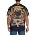 thumbnail image 3 of Kdxio Men'S Hawaiian Shirt For Men Short Sleeve Shirt Pug Dog Yoga Summer Casual Holiday Beach Button Down T-Shirts, 3 of 5