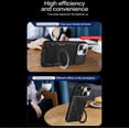 thumbnail image 4 of for iPhone 16 Pro Max 6.9" Case with Magnetic Ring Kickstand, Rugged Military Grade Shockproof Heavy Duty Case with Slide Camera Lens Cover for Apple iPhone 16 Pro Max JS-Black, 4 of 9