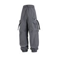thumbnail image 3 of MXALUOB Men's Cargo Pants Loose Fit Fashion Outdoor Pants Drawstring Elastic Waist Solid Color Utility Trousers Casual Streetwear, 3 of 7