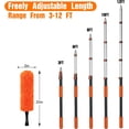 thumbnail image 6 of LAANPOLE 20FT Reach Dusters for Cleaning, Ceiling Fan Cleaner Duster with Extension Pole, Wall and Baseboard Cleaner Mop with Handle for Window Cobweb Fan Blade and High Ceiling, 6 of 10