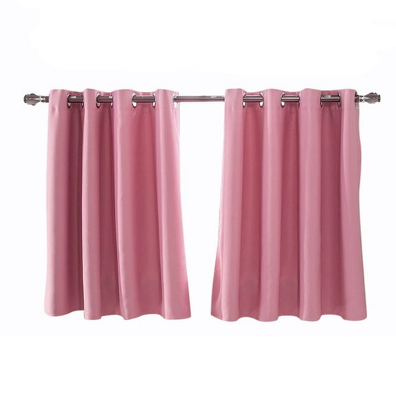 2PC Blackout Curtains for Bedroom,Short Curtains for Small Window,Black Out RV Bunk Panels, Kitchen Window Curtains Over Sink, Insulated Foam Lined Heavy Thick Grommet Window Curtain Panels