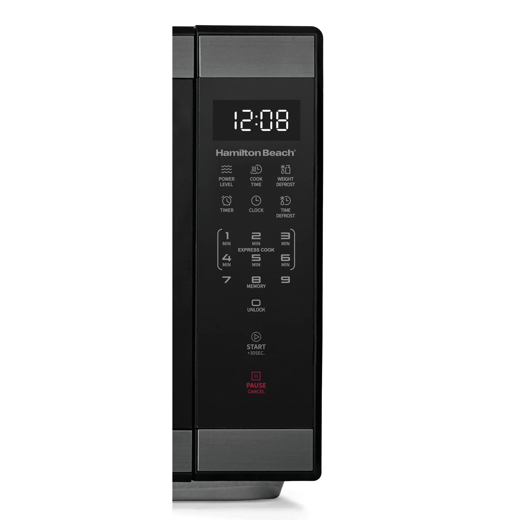 Hamilton Beach 1.1 cu ft Countertop Microwave Oven in Black Stainless Steel