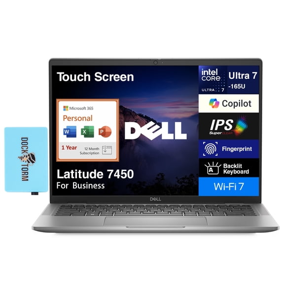 Dell Latitude 7450 Business Laptop 14.0in WUXGA (Intel Ultra 7 165U , 16GB LPDDR5X, 1TB M.2 PCIe SSD, Intel Graphics, Win 11 Pro) w/Microsoft 365 Personal , DKZ USB Port Expander