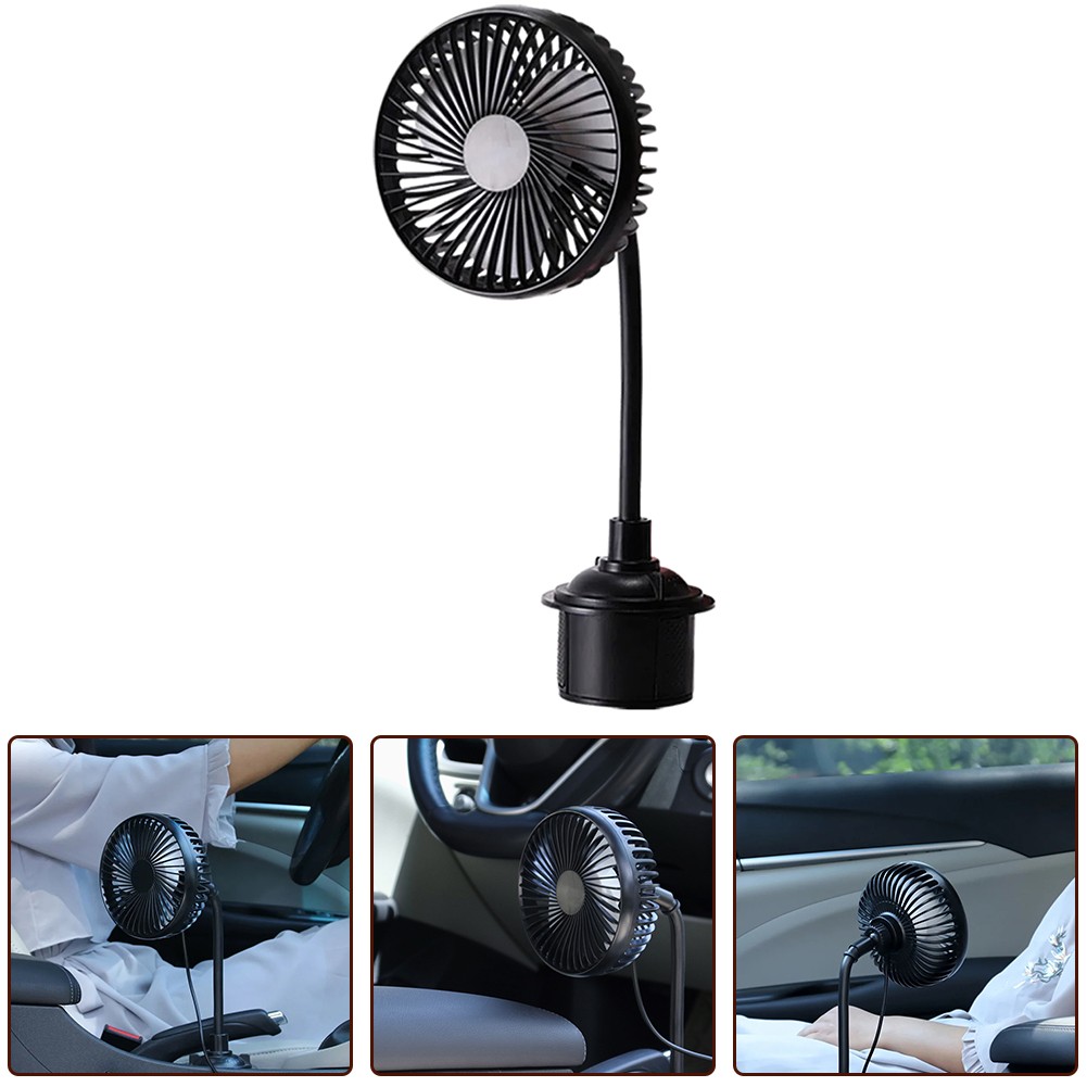 For 360° Rotatable Usb Car Cooling Fan With Adjustable 3-Speed, Portable And