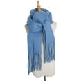thumbnail image 2 of TRUBKH Shawls and Wraps Chiffon Scarf Long Scarf Winter Scarf Women Scarves Knit Poncho Sheer Scarf Blue One Size, 2 of 9