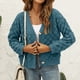 thumbnail image 1 of Pntutb moda mujer manga larga cárdigan sólido otoño Casual abrigo blusa top Pntutb Pntutb-5571, 1 of 5