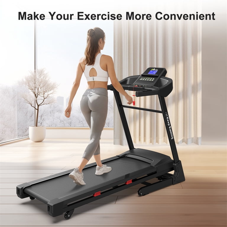 Aukfa Folding Treadmill - 400lb Capacity, 3.5HP Motor - Walmart.com