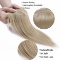 thumbnail image 6 of Benehair 100% Natural Hair Extensions Clip in Topper Toupee Bangs Hairpiece for Woman 10" Ash Blonde, 6 of 10
