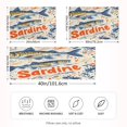 thumbnail image 2 of Yayeee Pillowcase Queen Size Set of 2 Satin Wrinkle Resistant Pillow Case, Blue Sardines Pattern, 2 of 7