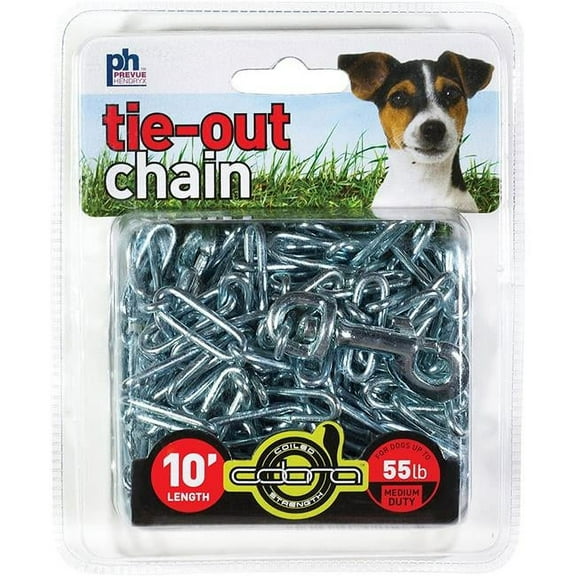 Prevue Pet Products 2113 Medium-Duty 10' Tie-Out Chain, Steel