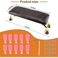 thumbnail image 3 of GFDYREE Arm Rest for Nails and 10PCS Nail Polish Remover Clips, Nail Arm Rest for Nail Tech with Microfiber Leather Hand Rest, Manicure Hand Rest Stand Nail Art Accessories Tool Set, 3 of 3