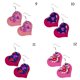 thumbnail image 1 of Pendientes para mujer, regalos para mujeres, niñas, de piel sintética, para San Valentín, con estampado en forma de corazón, 4 unidades. Un par de pendientes., 1 of 5