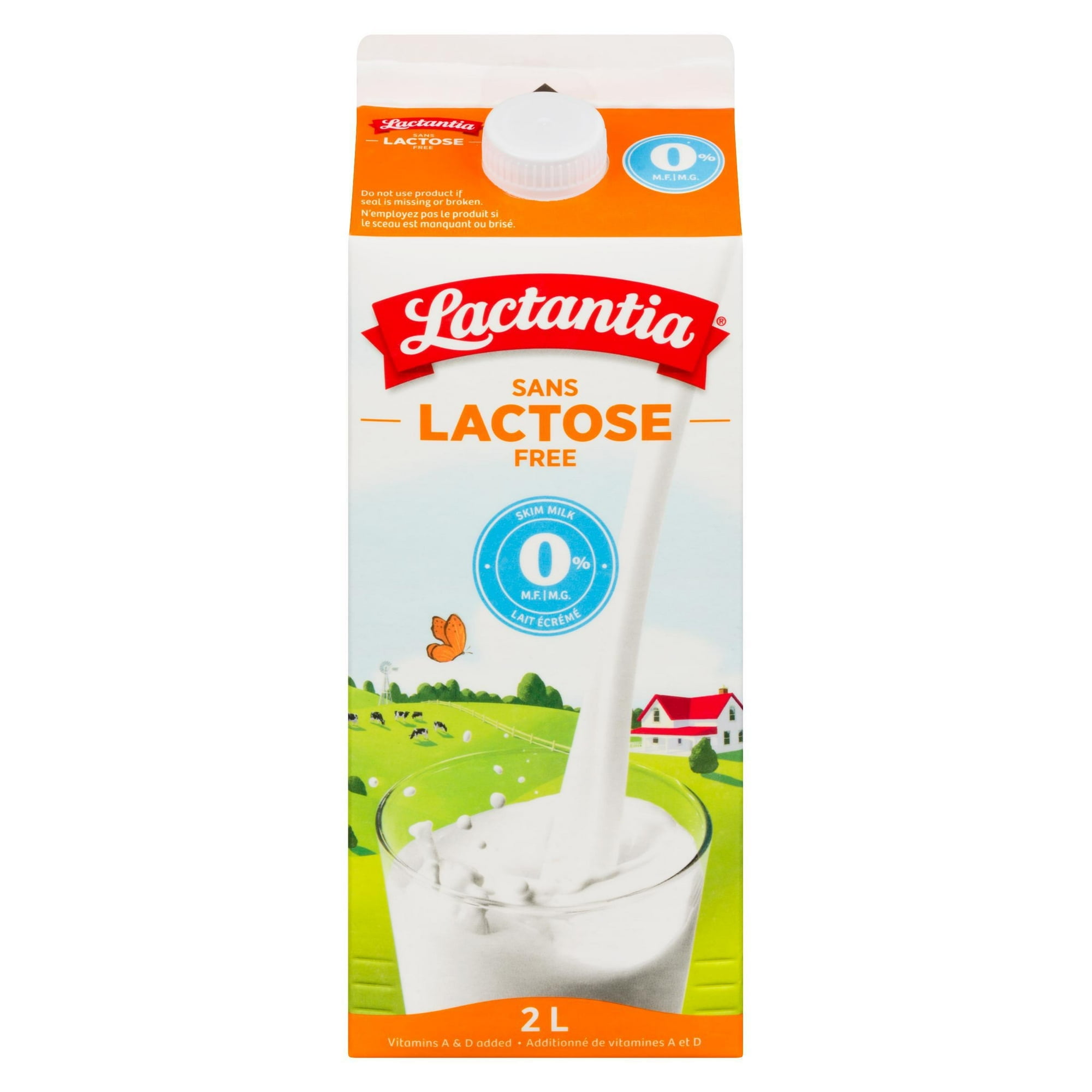 Lactantia Lactose Free Skim Milk, 0%, 2L